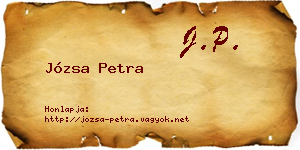 Józsa Petra névjegykártya